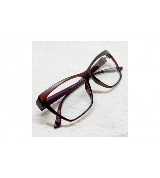 Square Large Nerd Thin Eyeglasses Vintage Fashion Inspired Geek Clear Lens Horn Rimmed - Matt Brown 3201 - CF18YE86REH $18.48
