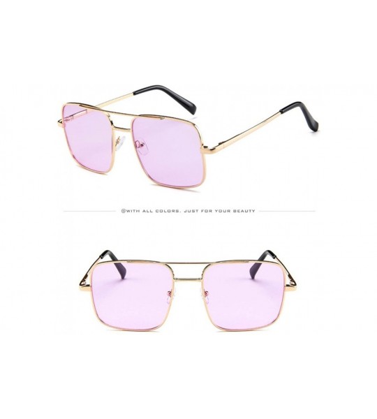 Oversized Sunglasses Vintage Rectangle Oversized Glasses - G - CJ18QMA493U $14.95