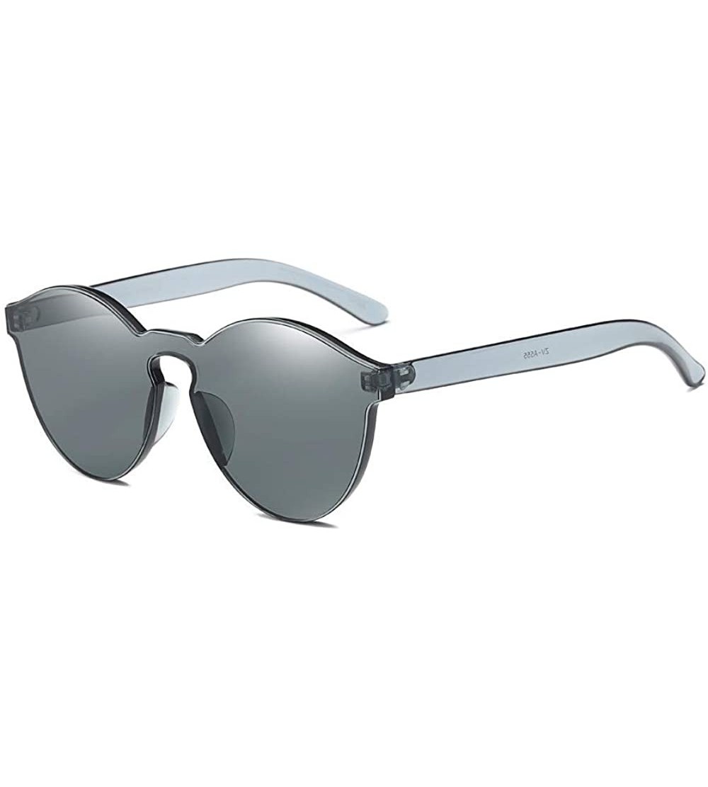 Sport Women Fashion Cat Eye Shades Sunglasses Integrated UV Candy Colored Glasses - Black - CG18TS284NW $14.40