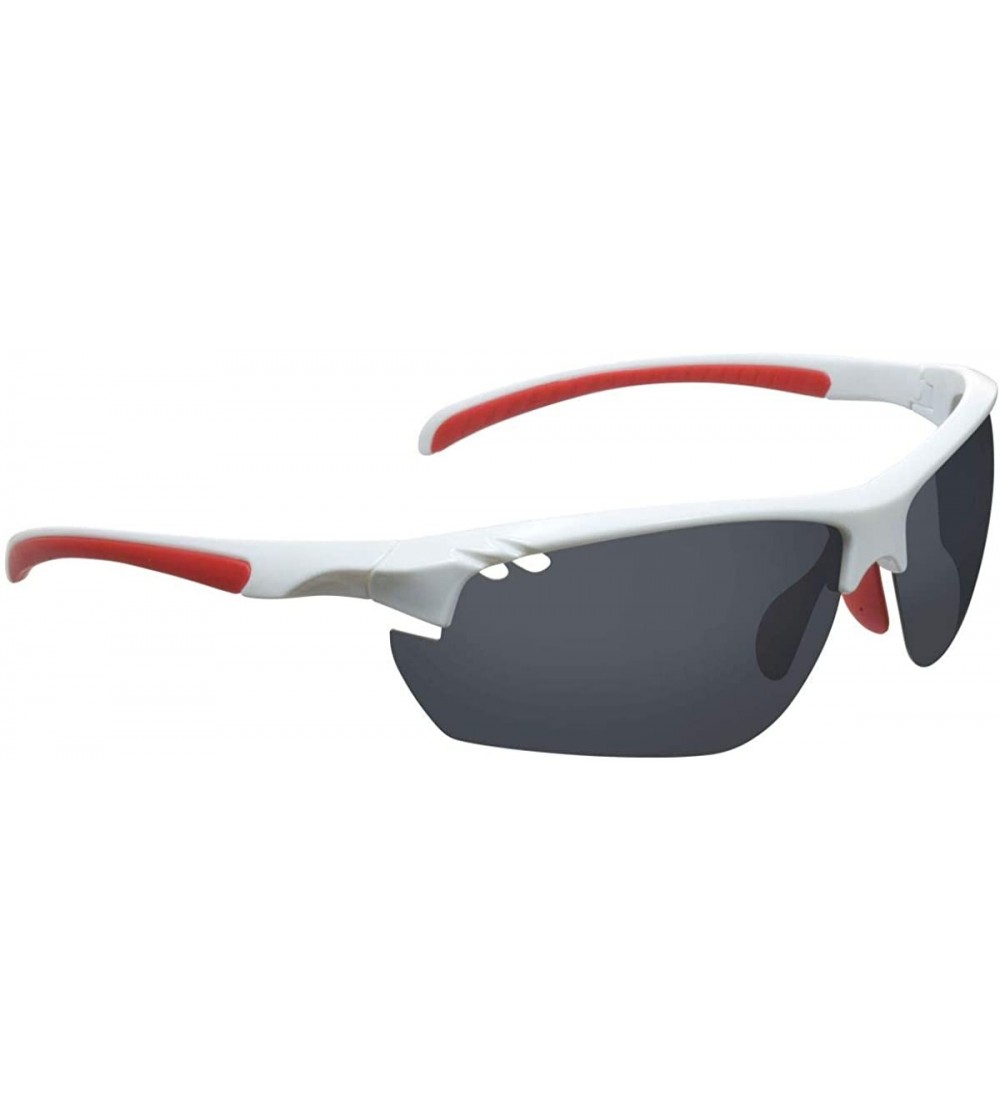 Rimless Polarized Sport Sunglasses Adjustable Nose Piece Fishing Cycling Golf - White Smoke - C2193KQHDL5 $34.29