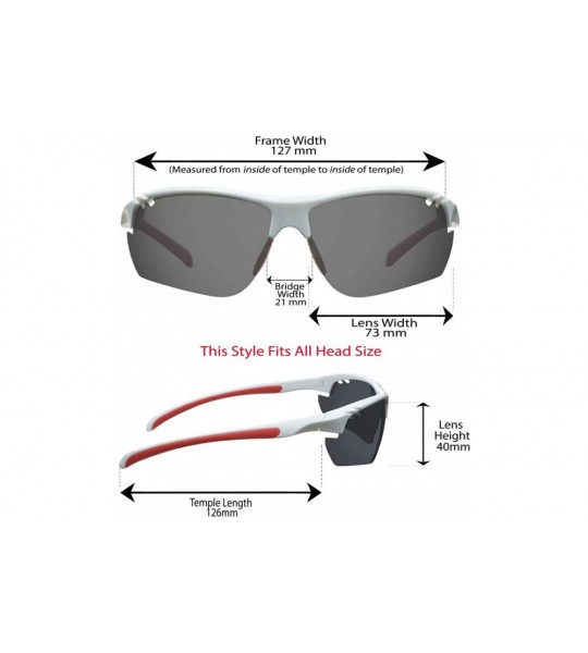 Rimless Polarized Sport Sunglasses Adjustable Nose Piece Fishing Cycling Golf - White Smoke - C2193KQHDL5 $34.29