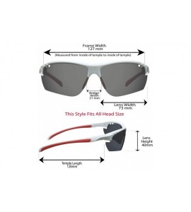 Rimless Polarized Sport Sunglasses Adjustable Nose Piece Fishing Cycling Golf - White Smoke - C2193KQHDL5 $34.29