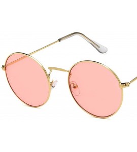 Round Classic Vintage Metal Round Frame Colorful UV400 Sun Glasses Clear Lens Plain Glasses - 4 - C418W5ENOWI $43.02