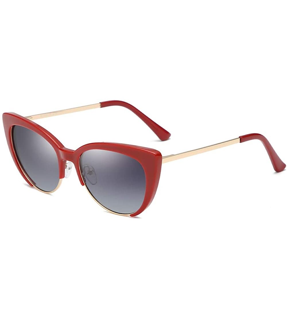 Cat Eye Women's Cat Eye Lightweight Modern Polarized Polycarbonate Metal UV400 Protection Sunglasses - CA18ESNKGL7 $29.24