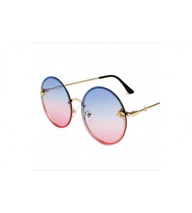 Rimless Round Sunglasses Show A Slim and Well-Matched Pair of Rimless Sunglasses - Red - CJ18WQ3H40U $56.74