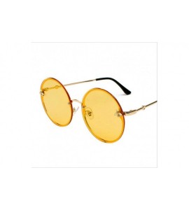 Rimless Round Sunglasses Show A Slim and Well-Matched Pair of Rimless Sunglasses - Red - CJ18WQ3H40U $56.74