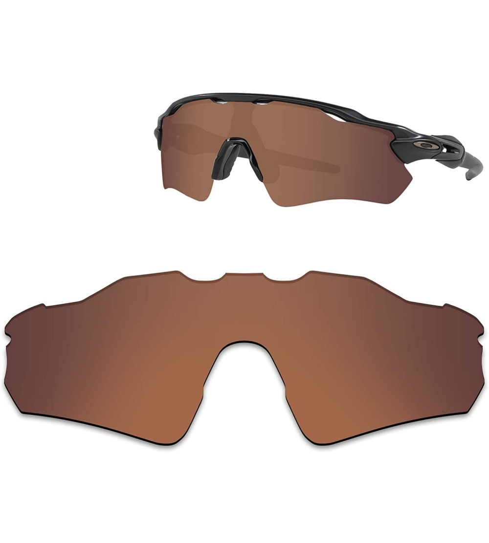 Rectangular Anti-fading Polarized Replacement Lenses Radar EV Path Sunglasses - Retro Brown - Polarized - CC180O0S9TM $32.53