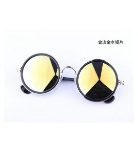 Oversized M42 Round Circle Sunglasses Women Retro Vintage Glasses for Women Brand Designer Sunglasses - Gold Gold - C718W7I4Q...