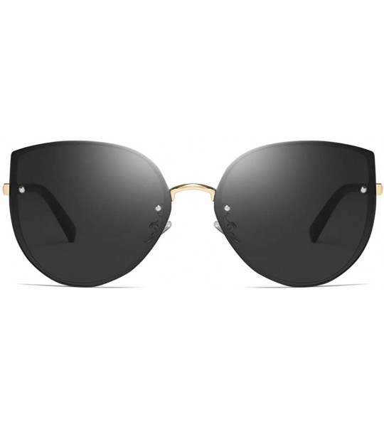 Oversized Retro Fashion Punk Stylish Irregular Shape Sunglasses With Metal Oversized Frame - C - CJ196M4KW3R $17.88