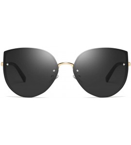 Oversized Retro Fashion Punk Stylish Irregular Shape Sunglasses With Metal Oversized Frame - C - CJ196M4KW3R $17.88