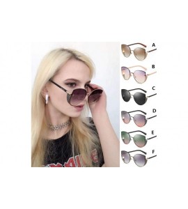 Oversized Retro Fashion Punk Stylish Irregular Shape Sunglasses With Metal Oversized Frame - C - CJ196M4KW3R $17.88