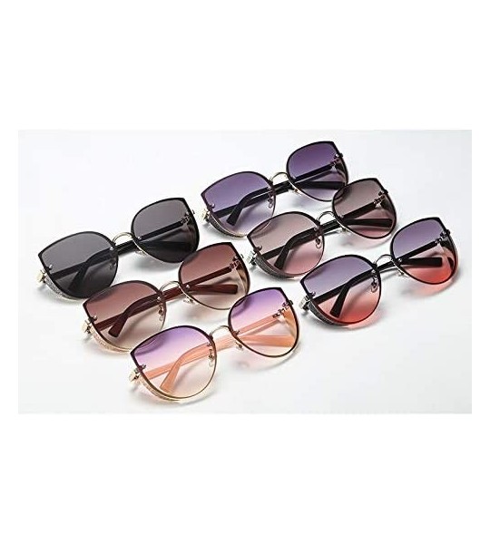 Oversized Retro Fashion Punk Stylish Irregular Shape Sunglasses With Metal Oversized Frame - C - CJ196M4KW3R $17.88