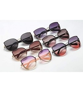 Oversized Retro Fashion Punk Stylish Irregular Shape Sunglasses With Metal Oversized Frame - C - CJ196M4KW3R $17.88