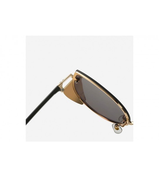 Oversized Retro Fashion Punk Stylish Irregular Shape Sunglasses With Metal Oversized Frame - C - CJ196M4KW3R $17.88