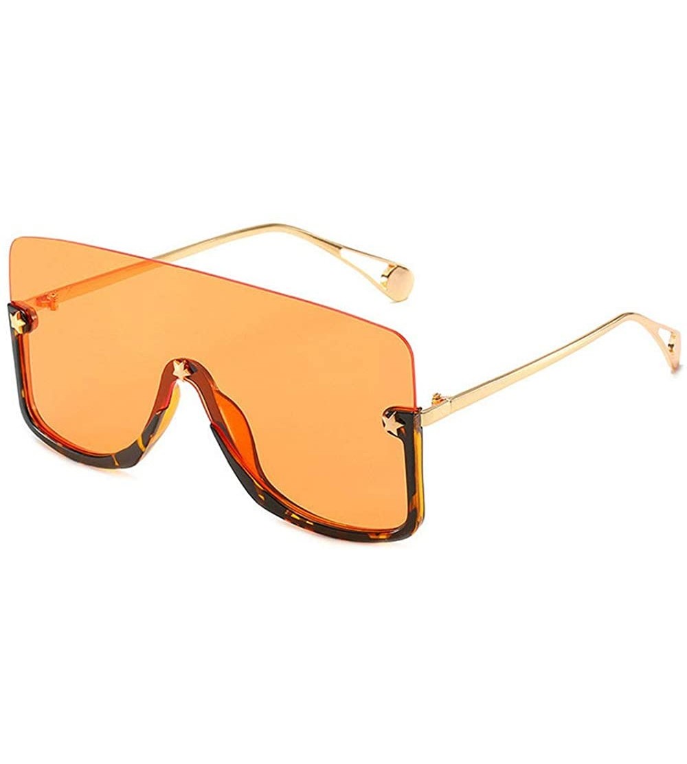 Goggle frameless sunglasses personality big frame sunglasses men and women goggles sunglasses 2201 - Orange - C5199MRY0MR $24.78