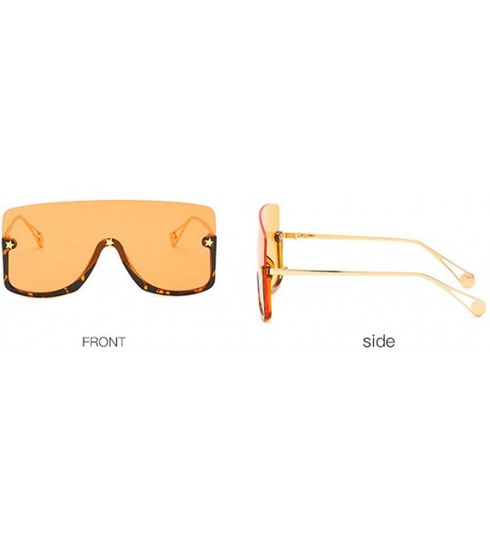 Goggle frameless sunglasses personality big frame sunglasses men and women goggles sunglasses 2201 - Orange - C5199MRY0MR $24.78