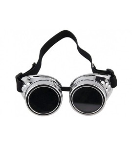 Goggle Steampunk Goggles Glasses Vintage Welding Cyber Punk for Motorcycle Bicycle - Silver - CD18K66RCQD $21.56