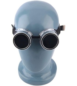 Goggle Steampunk Goggles Glasses Vintage Welding Cyber Punk for Motorcycle Bicycle - Silver - CD18K66RCQD $21.56