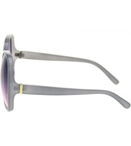 Oversized Womens Oversize Mod Large Round Butterfly Plastic Fashion Sunglasses - Slate Purple Pink - CP18S55HUYM $18.90