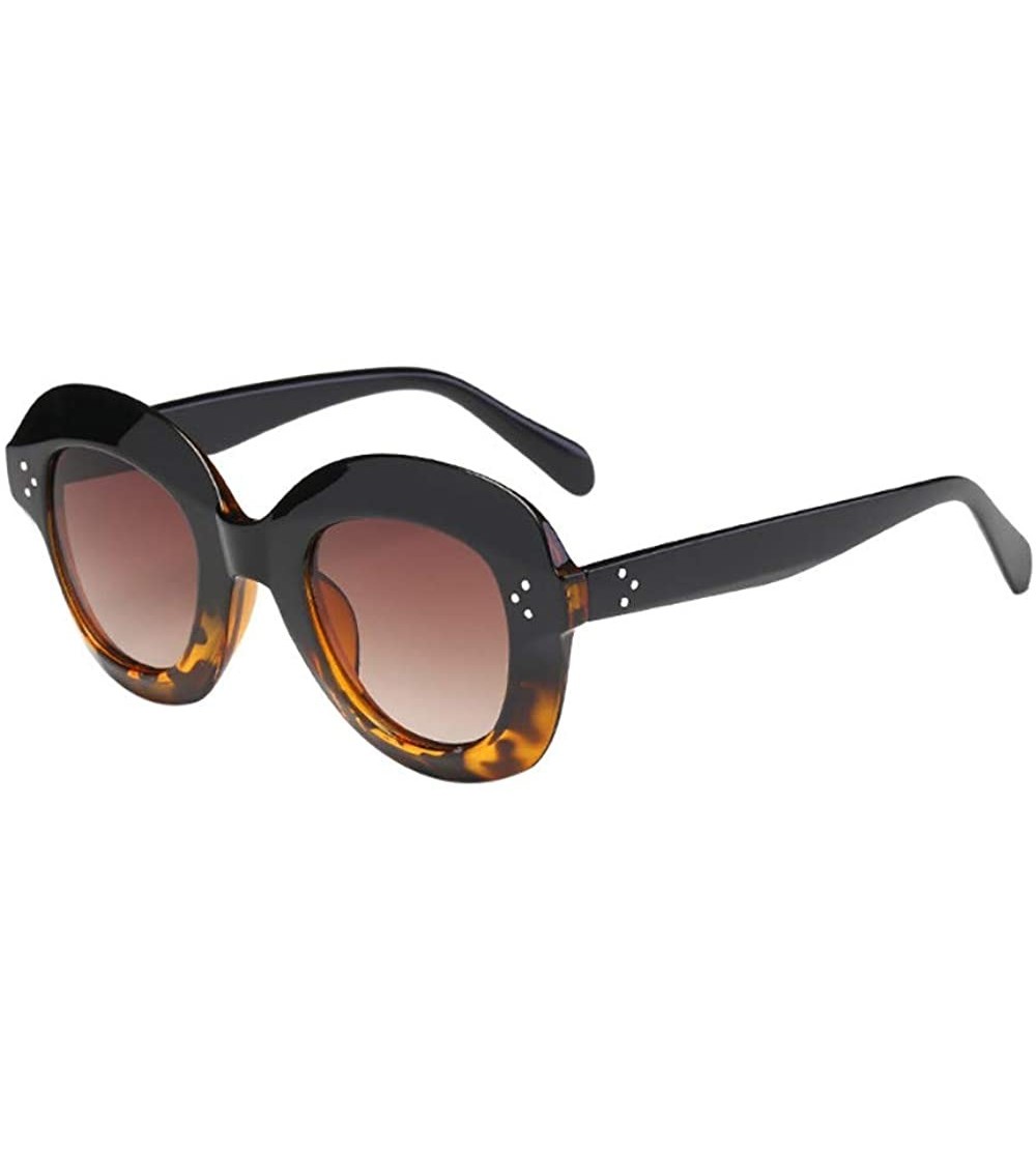 Oversized Women Vintage Cat Eye Big Frame Sunglasses Retro Eyewear Fashion Radiation Protection Sunglasses - C - CU18SQS4OMD ...