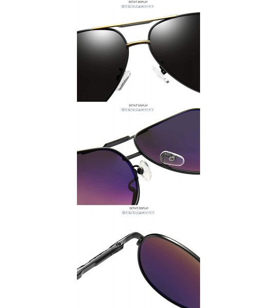 Aviator Men's Sunglasses- Anti-Glare- Polarized Sunglasses- Stylish Metal Full-Frame Aviator C1 - C1 - C21955UOYER $65.15