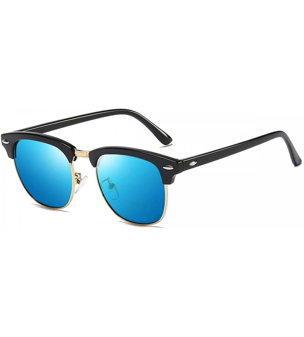 Round Unisex HD TAC Polarized Aluminum Sunglasses Vintage Sun Glasses UV400 Protection For Men/Women - D - CD198OE7IGN $33.06