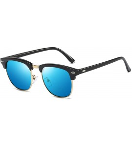 Round Unisex HD TAC Polarized Aluminum Sunglasses Vintage Sun Glasses UV400 Protection For Men/Women - D - CD198OE7IGN $33.06