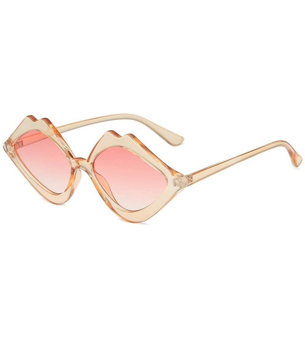 Rectangular Women's Fashion Jelly Sunshade Sunglasses Integrated Candy Color Glasses - Pink - CX18UINR4WD $20.50