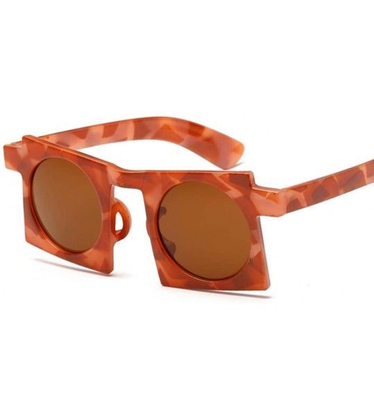 Square Women Sunglasses Fashion Black Drive Holiday Square Non-Polarized UV400 - Orange - CI18R6Y6OW8 $17.84