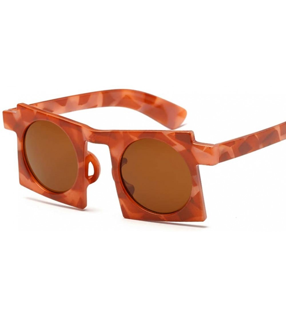 Square Women Sunglasses Fashion Black Drive Holiday Square Non-Polarized UV400 - Orange - CI18R6Y6OW8 $17.84