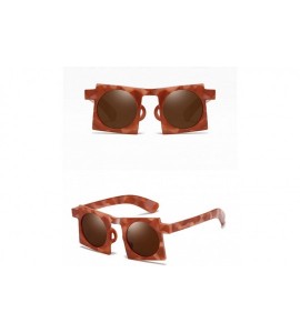 Square Women Sunglasses Fashion Black Drive Holiday Square Non-Polarized UV400 - Orange - CI18R6Y6OW8 $17.84