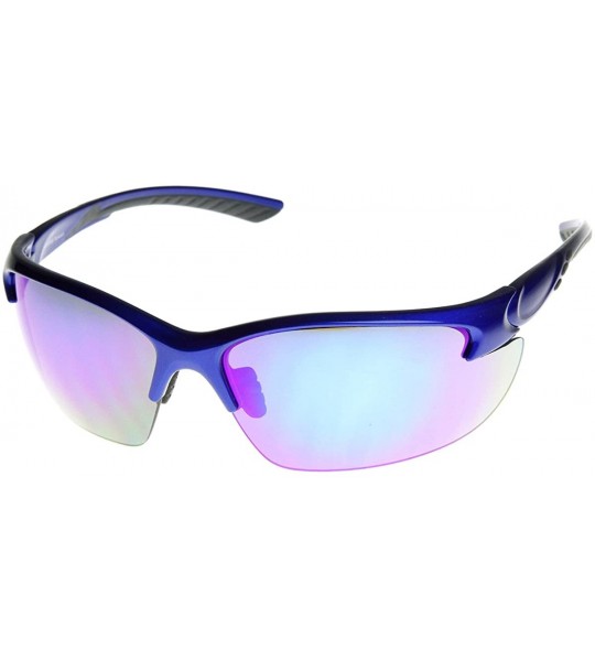 Sport Extreme Sports Shatterproof TR-90 Half Frame Sports Sunglasses (Blue Ice) - C411EV5B0IN $32.45