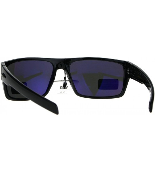 Rectangular Xloop Sunglasses Mens Rectangular Fashion Frame Anti-Glare Lens UV 400 - Glossy Black - C9188T56GKU $20.18