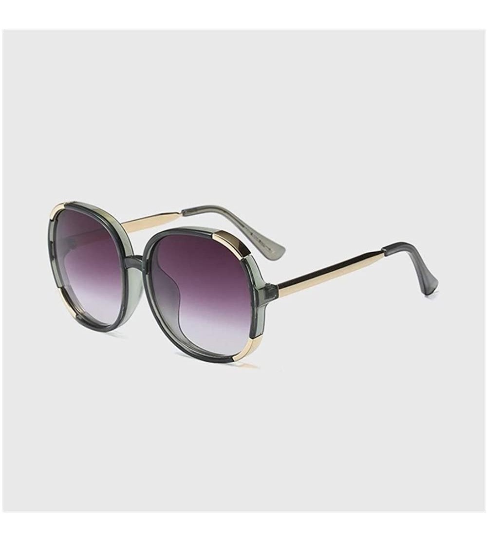 Oversized Oversize Square Sunglasses Women 2020 Brand Designer Metal Decoration Eyewear Gradient Sun Glasses Female UV400 - C...