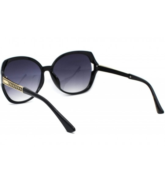 Butterfly Womens Classic 90s Exposed Lens Butterfly Plastic Sunglasses - Black Smoke - CH18WS3HXWG $22.56