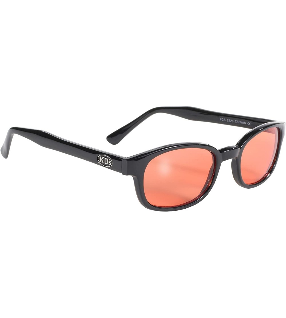 Goggle Sunglasses Biker- Black/Orange- One Size - C7112BW2XPR $21.36