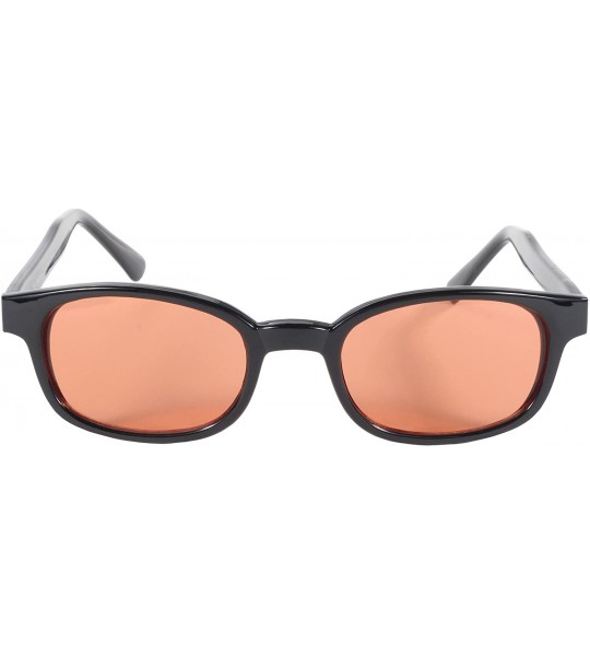 Goggle Sunglasses Biker- Black/Orange- One Size - C7112BW2XPR $21.36