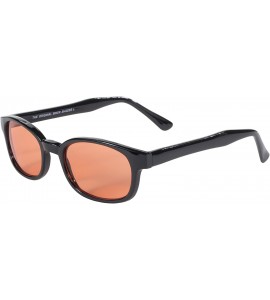 Goggle Sunglasses Biker- Black/Orange- One Size - C7112BW2XPR $21.36