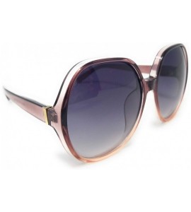 Round Women Retro 70s 80s 90s Oversized Round Black Elegant Style Sunglasses-SM1125 - Pink - C918LDLG6OO $26.83