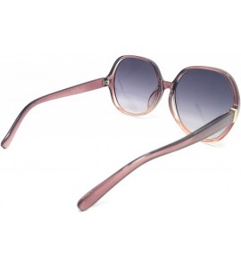 Round Women Retro 70s 80s 90s Oversized Round Black Elegant Style Sunglasses-SM1125 - Pink - C918LDLG6OO $26.83