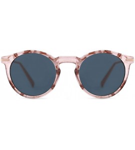 Sport Horn Rimmed Sunglasses for Women Men Round Fashion UV400 Protection Eyewear - B-pink Marble - CS18W42D89O $24.80