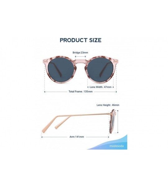 Sport Horn Rimmed Sunglasses for Women Men Round Fashion UV400 Protection Eyewear - B-pink Marble - CS18W42D89O $24.80