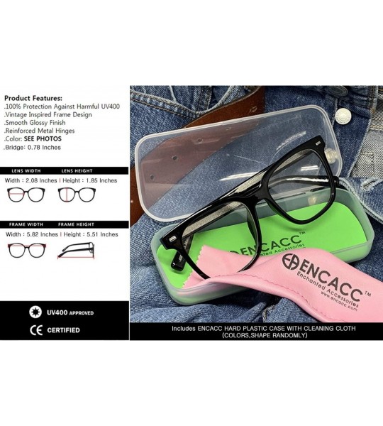 Oversized Retro Nerd Geek Oversized Eye Glasses Horn Rim Framed Clear Lens Spectacles - Black 89016 - CI19CUUMY9W $27.75