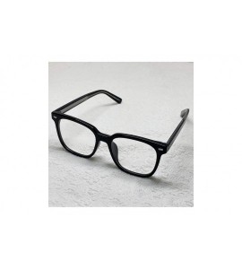 Oversized Retro Nerd Geek Oversized Eye Glasses Horn Rim Framed Clear Lens Spectacles - Black 89016 - CI19CUUMY9W $27.75