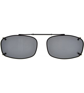 Square UV Protection Polarized Lens Clip On Sunglasses 57mm Wide x 37mm Height Millimeters - C65-grey - CO18ITRRXKK $26.75