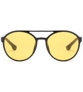 Square Vintage Sunglasses- Fashion Irregular Shape Glasses Retro Style Unisex - Yellow - CB18RIYX98S $15.09