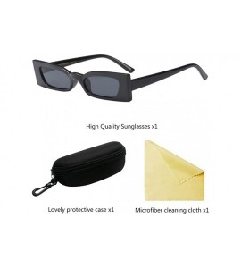 Wayfarer Fashion Retro Ladies Rectangle Sunglasses Designer UV400 for Women - Black - CJ18G7SRK0C $17.08