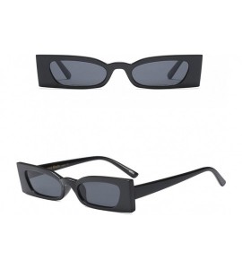 Wayfarer Fashion Retro Ladies Rectangle Sunglasses Designer UV400 for Women - Black - CJ18G7SRK0C $17.08