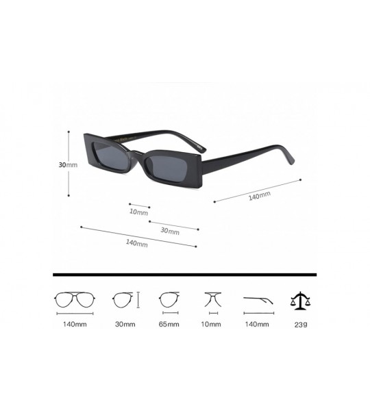 Wayfarer Fashion Retro Ladies Rectangle Sunglasses Designer UV400 for Women - Black - CJ18G7SRK0C $17.08