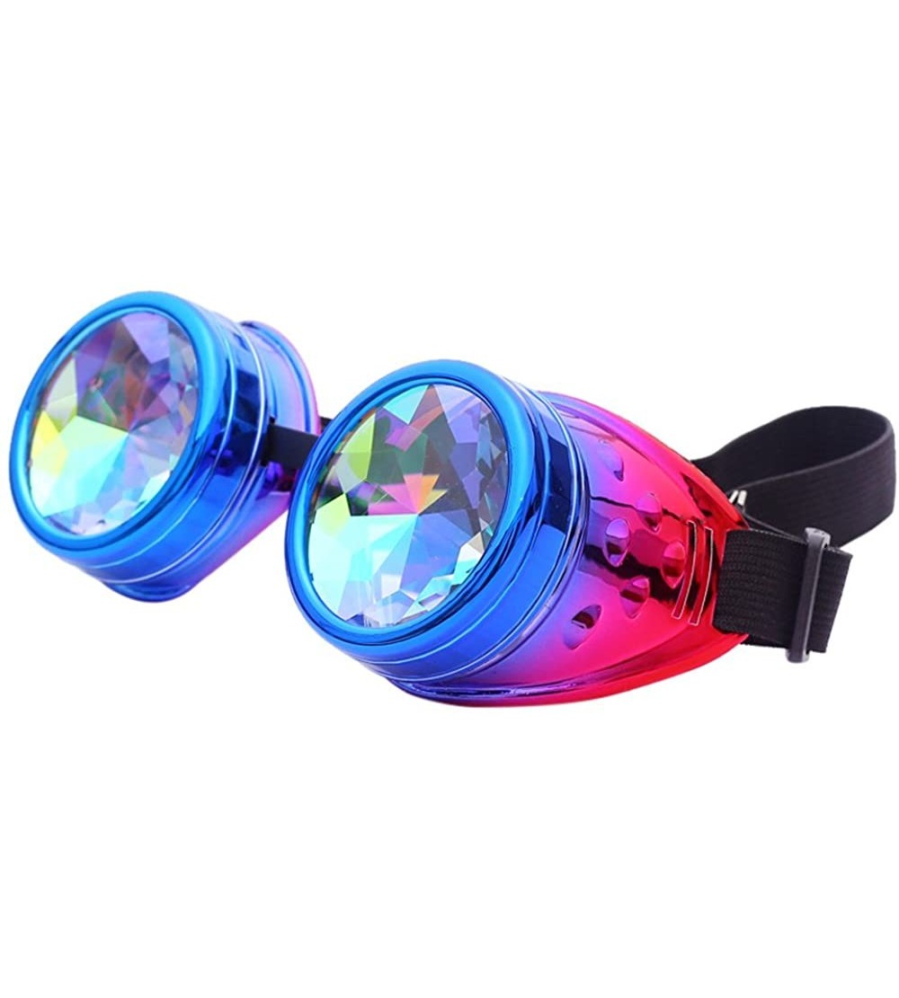 Goggle Steampunk Goggles Colorful Glasses Rave Festival Party Sunglasses Diffracted Lens Cool Stuff - C - C318UK7NW0X $21.08